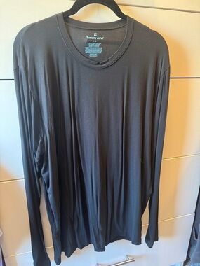 Tommy John Black Long-Sleeve Crew Neck Shirt